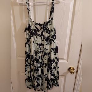 Green and Black Tie Dye Dress